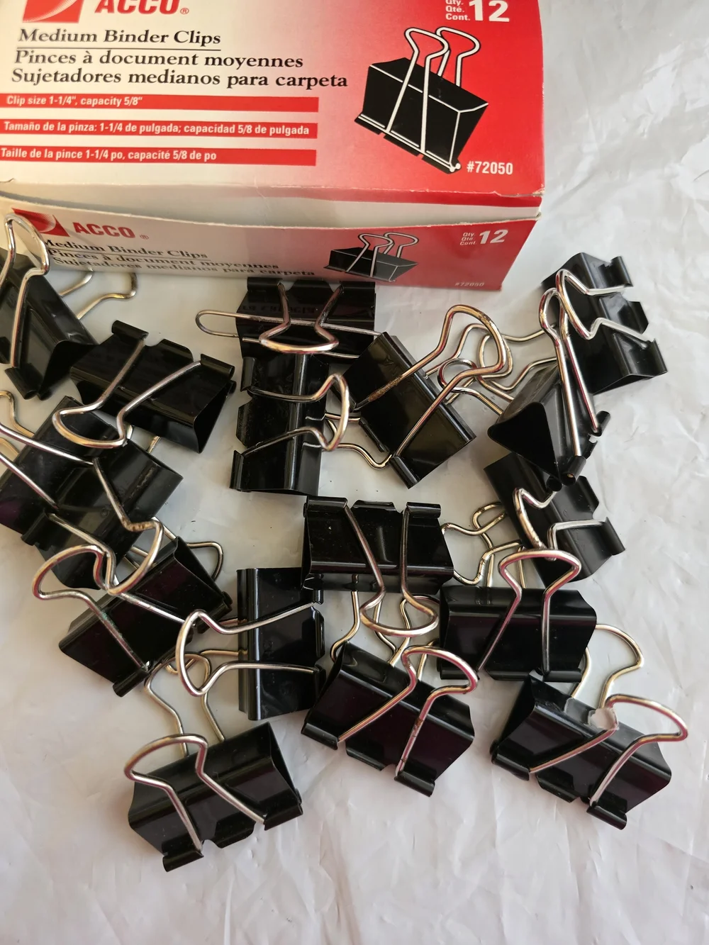 ACCO Medium Black Binder Clips - 30 Count New